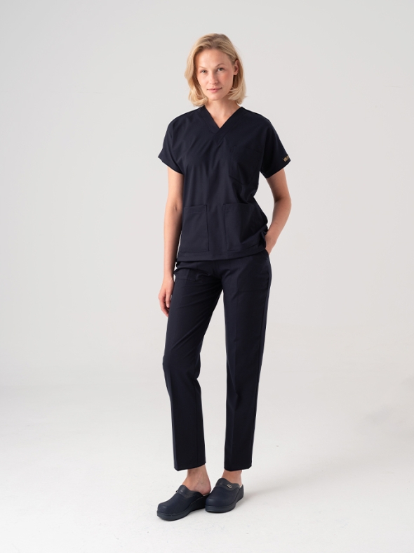 Navy Blue Dr. Greys Doctor Nurse Medical Scrubs Set Best Lycra Fabric