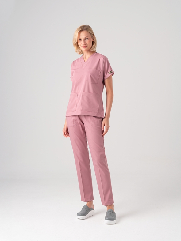 Gri Kadın Doktor Hemşire Medikal Gold Fit Hakiki Deri Sabo Terlik