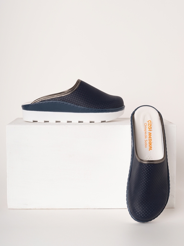 Lacivert Kadın Doktor Hemşire Medikal Fit Vivacolor Sabo Terlik