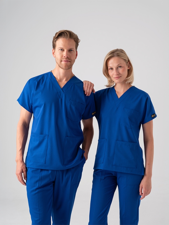 Royal Blue Dr. Greys Doctor Nurse Medical Scrubs Set Best Lycra Fabric