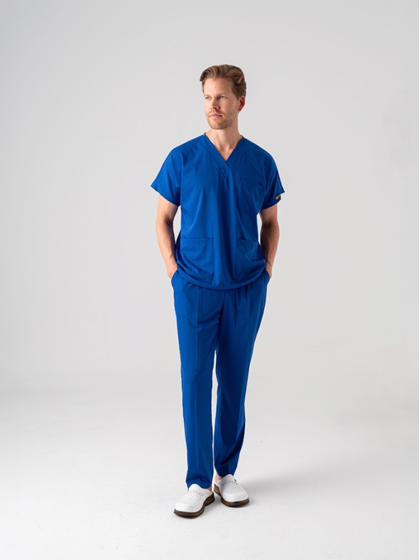 Royal Blue Dr. Greys Doctor Nurse Medical Scrubs Set Best Lycra Fabric