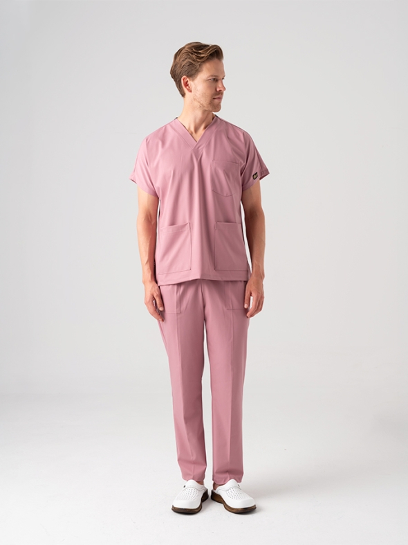 Gül Kurusu Dr. Greys Doktor Hemşire Medikal Scrubs Takım Best Likralı Kumaş