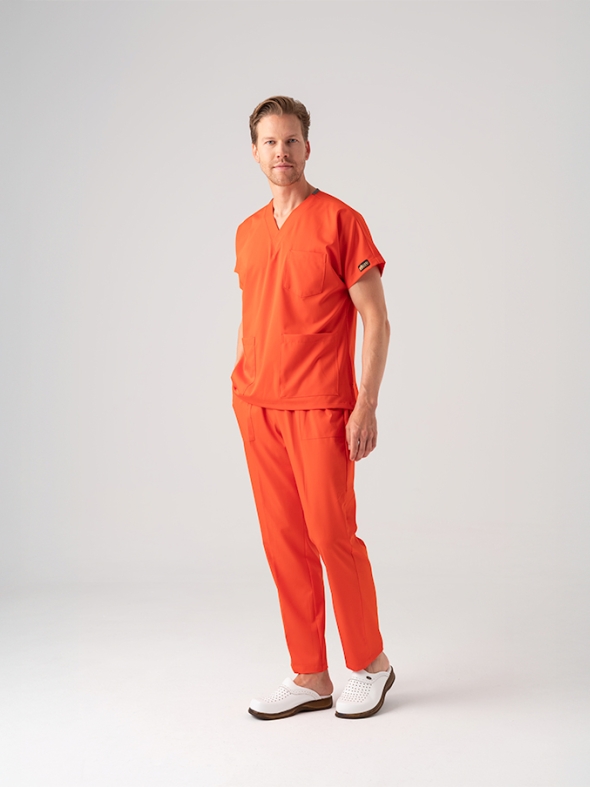 White Men's Doctor Nurse Medical Gold Fit Genuine Leather Clogs