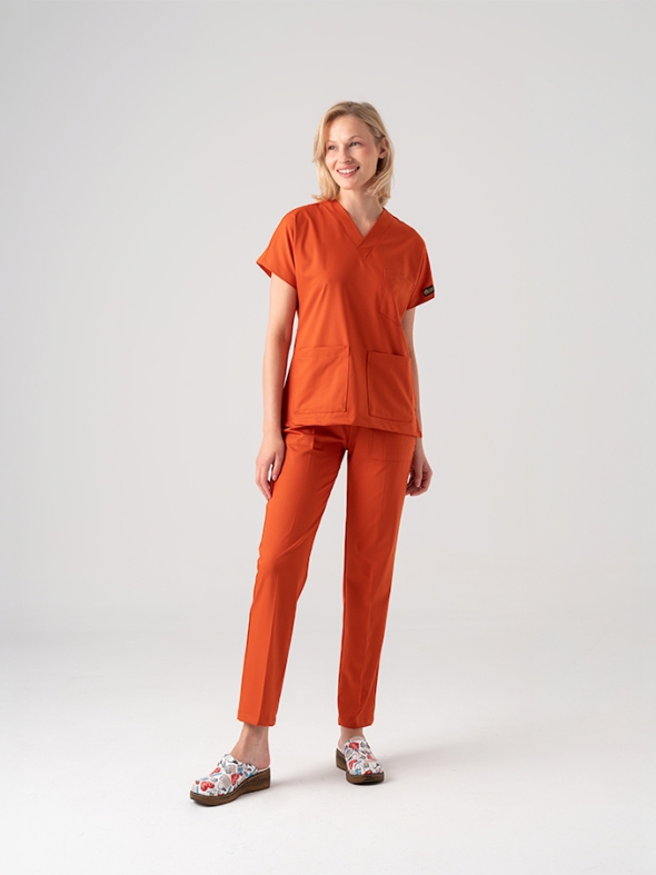 Tile Red Dr. Greys Doctor Nurse Medical Scrubs Set Best Lycra Fabric