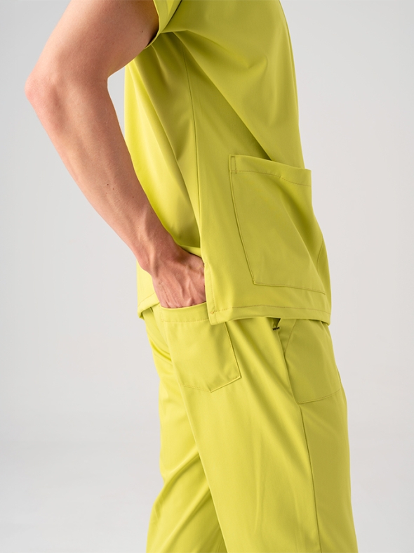 Neon Green Dr. Greys Doctor Nurse Medical Scrubs Set Best Lycra Fabric