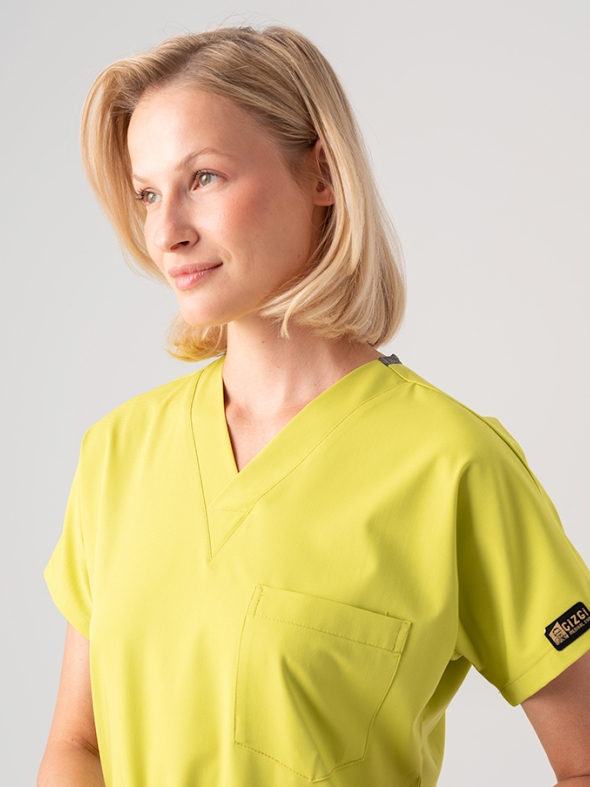 Neon Yeşil Dr. Greys Doktor Hemşire Medikal Scrubs Takım Best Likralı Kumaş