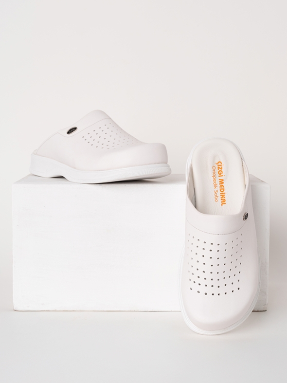 Белый Мужские Доктор Медбрат Медицинские Сабо Prestige Cool