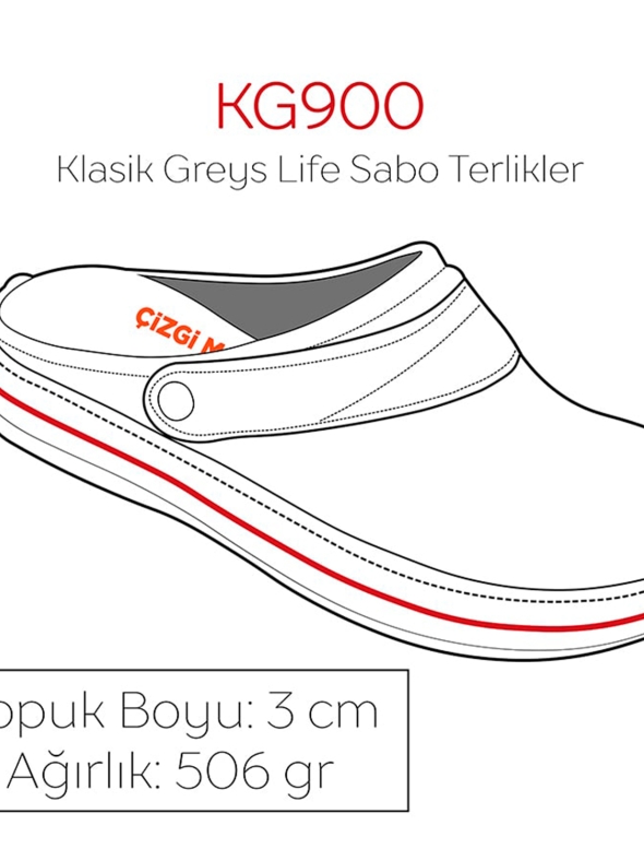 Pati Kadın Doktor Hemşire Medikal Klasik Greys Life Sabo Terlik