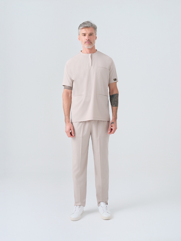 Кремовый Медицинский Костюм Cool для Врачей и Медсестер Лучшая лайкровая ткань