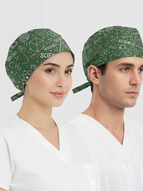 Bilim Dersleri Desenli Bone (Cotton Likra Kumaş)