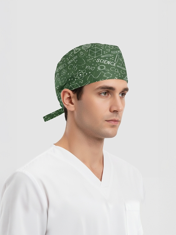 Bilim Dersleri Desenli Bone (Cotton Likra Kumaş)