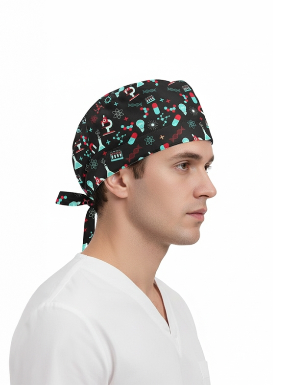 Deney Dünyası Desenli Bone (Cotton Likra Kumaş)