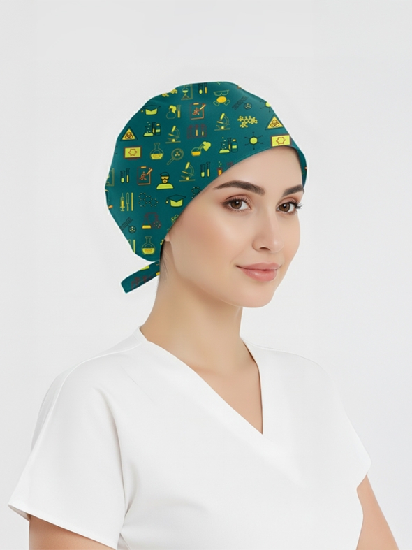 Keşif Tozları Desenli Bone (Cotton Likra Kumaş)