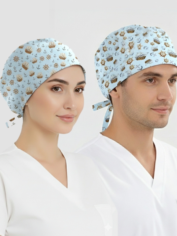 Yelken Dümeni Desenli Bone (Cotton Likra Kumaş)