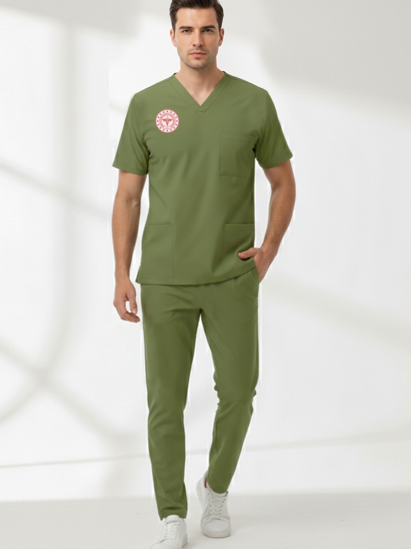 Eczacı Forması Scrubs Likralı Takım Sağlık Bakanlığı Uyumlu-Grasshopper