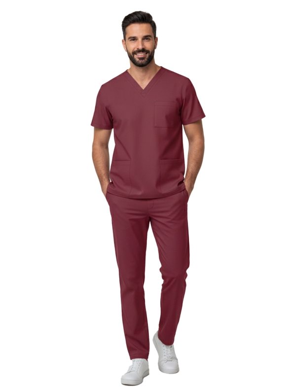 Медицинский костюм Biking Red Dr. Greys из люксовой стрейч-ткани