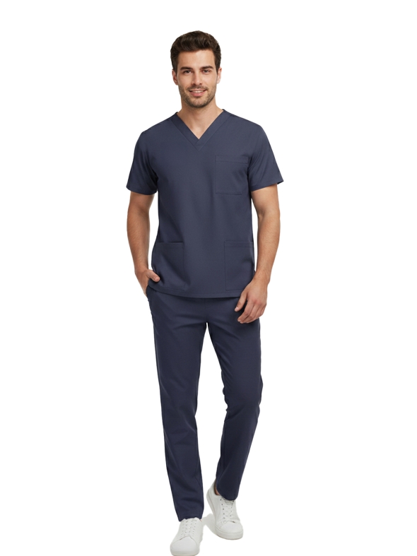 Patriot Blue Dr. Greys Medizinischer Scrubs-Anzug aus Luxus-Stretchstoff