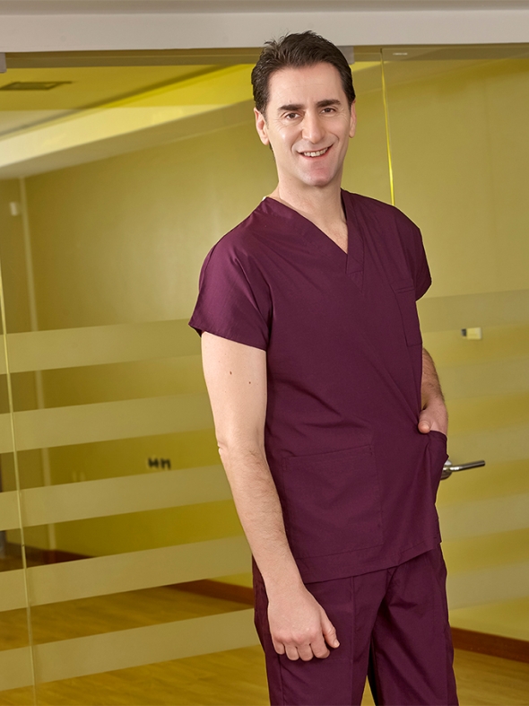 Pflaume Dr. Greys Medizinischer Scrubs Set für Ärzte und Pflege Polyester-Baumwoll-Mischgewebe