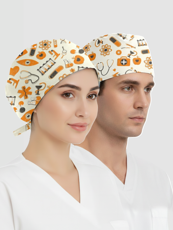 Atomik Desenli Bone (Cotton Likra Kumaş)