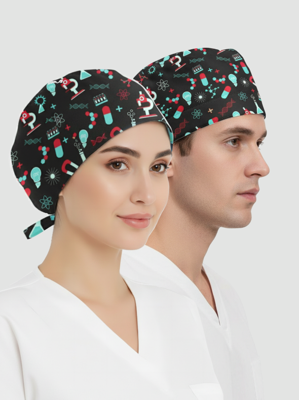 Deney Dünyası Desenli Bone (Cotton Likra Kumaş)