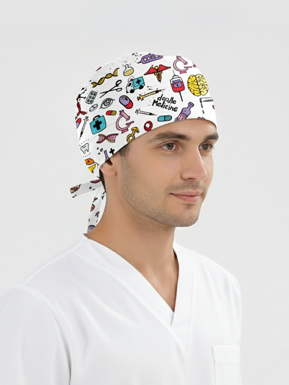 Bilimsel Desenli Bone (Cotton Likra Kumaş)