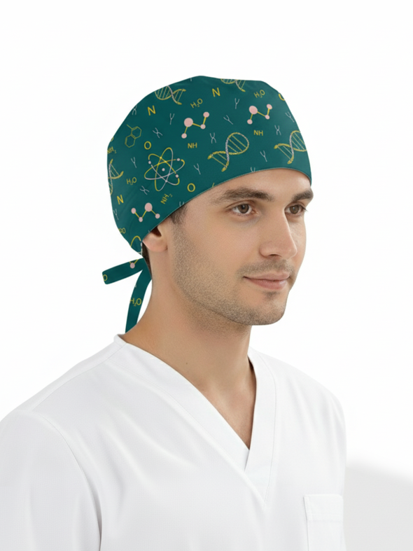 Kimya Sanatı Desenli Bone (Cotton Likra Kumaş)