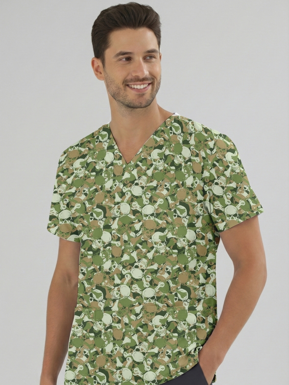 Asi Kamuflaj Desenli Tek Üst (Cotton Likra Kumaş)