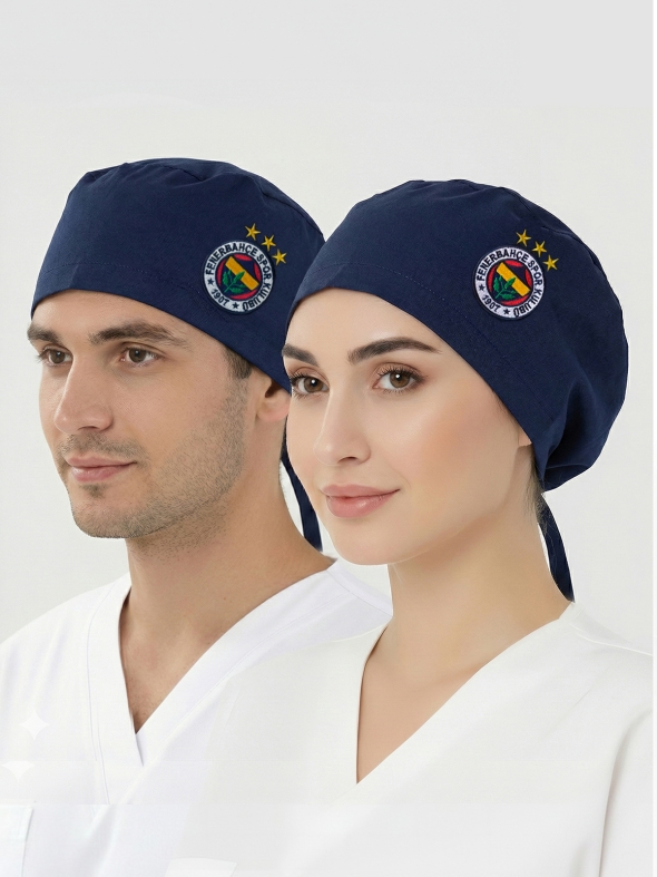 Fenerbahçe -Lacivert Nakışlı Klasik Boneler