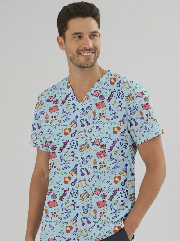 Formül Desenli Tek Üst (Cotton Likra Kumaş)