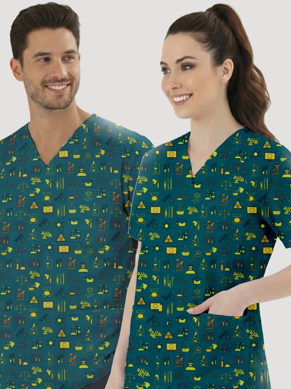 Keşif Tozları Desenli Tek Üst (Cotton Likra Kumaş)