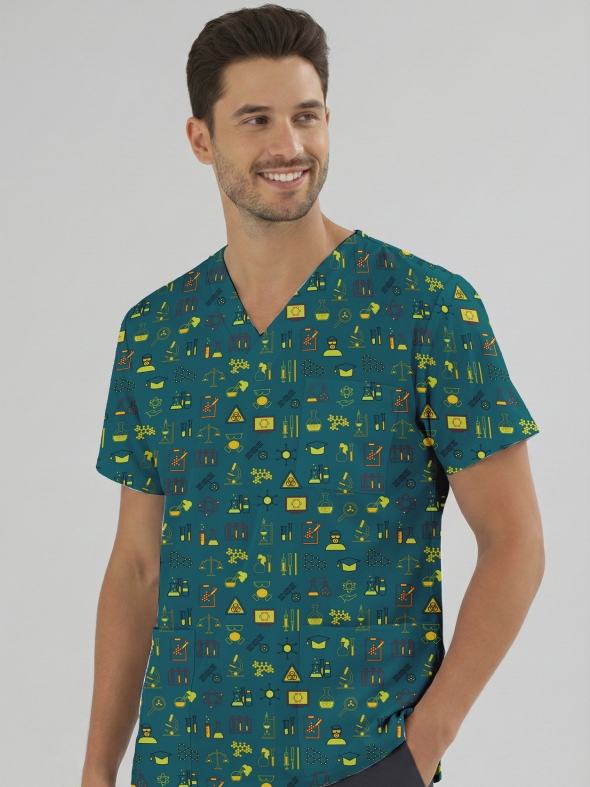 Keşif Tozları Desenli Tek Üst (Cotton Likra Kumaş)