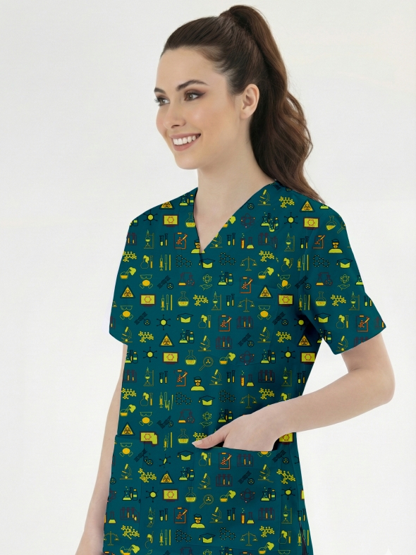 Keşif Tozları Desenli Tek Üst (Cotton Likra Kumaş)