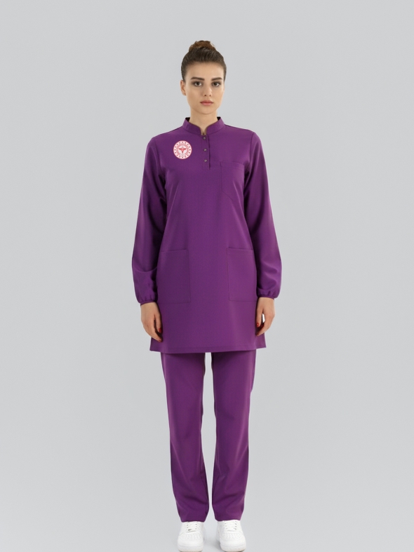 Tesettür Ebe Forması Scrubs Likralı Takım Sağlık Bakanlığı Uyumlu-Byzantium