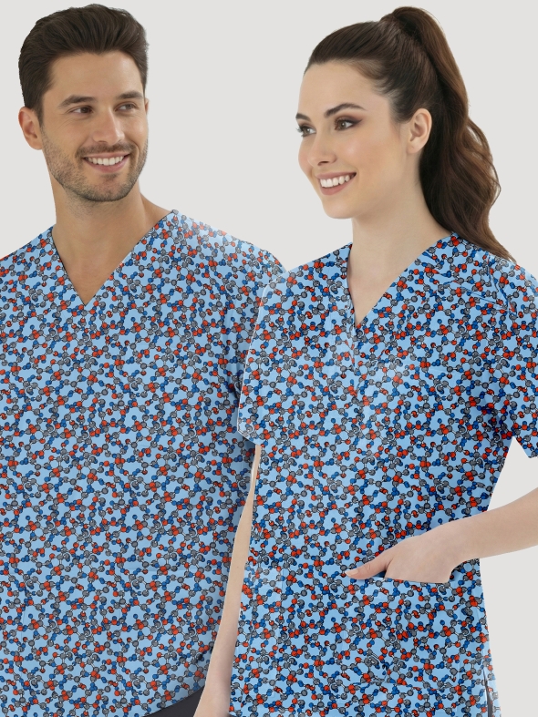 Molekül Ağı Desenli Tek Üst (Cotton Likra Kumaş)