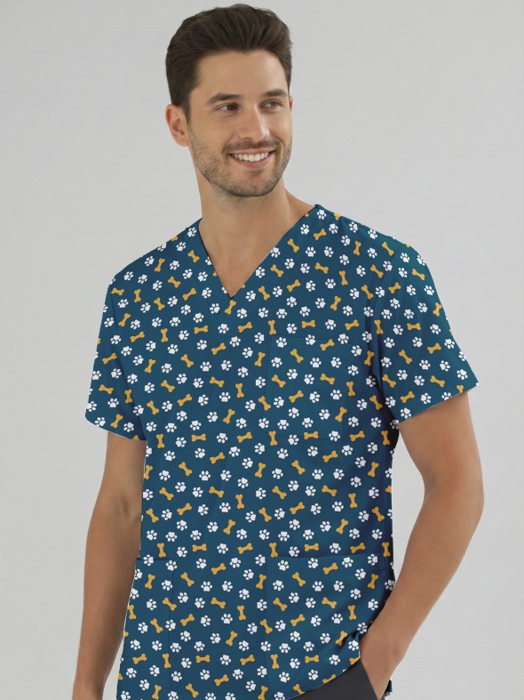 Patili Kemik Desenli Tek Üst (Cotton Likra Kumaş)