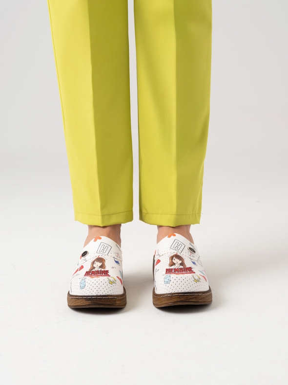 Hemşire Baskılı Kadın Doktor Hemşire Medikal VivaColor Meslek Sabo Terlik