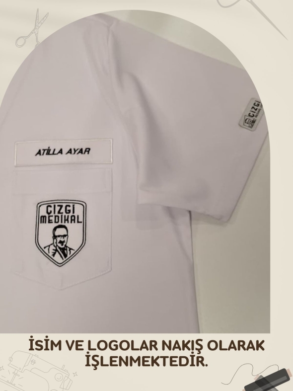 Beyaz Polo Yaka Kısa Kol İş Tişörtü Penye Lacoste Kumaş