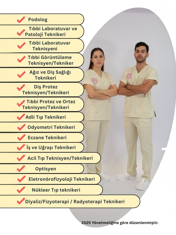 Teknisyen-Tekniker -Tıbbi Sekreter Forması Scrubs Likralı Takım Sağlık Bakanlığı Uyumlu-Moth