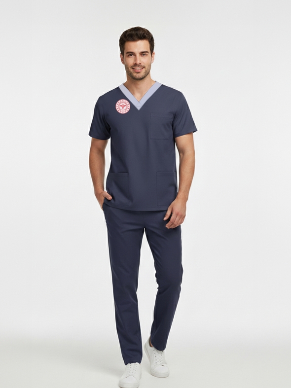 Head Nurse Scrubs – Stretch Set | Turkey Ministry of Health – 2025 Standard – Patriot Blue