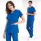 Royal Blue Dr. Greys Doctor Nurse Medical Scrubs Set Luxury Lycra Fabric
