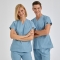 Rauchgrau Dr. Greys Medizinischer Scrubs Set für Ärzte und Pflege Polyester-Baumwoll-Mischgewebe