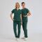 Hunter Green Dr. Greys Doctor Nurse Medical Scrubs Set Poly‑cotton blend fabric