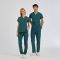 Petrol Green Dr. Greys Doctor Nurse Medical Scrubs Set Poly‑cotton blend fabric