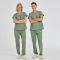 Sage Green Dr. Greys Doctor Nurse Medical Scrubs Set Poly‑cotton blend fabric