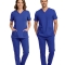 Dazzling Blue Dr. Greys Doktor Hemşire Medikal Scrubs Takım Lüks Likralı Kumaş