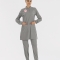 Tesettür Teknik Hizmetler Forması Scrubs Likralı Takım Sağlık Bakanlığı Logolu-Neutral Gray