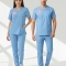 Arzt- & Medizinische Scrubs – Elastisches Set, offizielle Norm 2025, Alaskan Blue