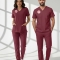 Graduate & Postgraduate Health Professionals Scrubs – Stretch Set | Turkey Ministry of Health – 2025 Standard – Biking Red