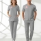 Technische Dienste Scrubs-Set – Stretch, Offizieller Standard 2025, Neutral Gray